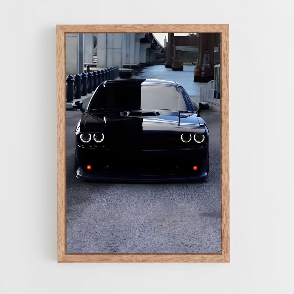 Poster Challenger Noir – affiche Dodge (vue 4)